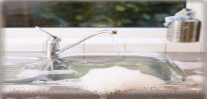 clogged kitchen sink